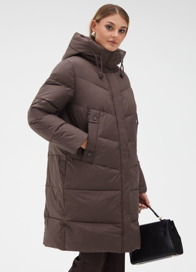 фото Пуховик женский с капюшоном модель № 31111