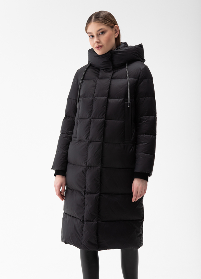 Пуховик женский с капюшоном  модель № 28009 в кредит