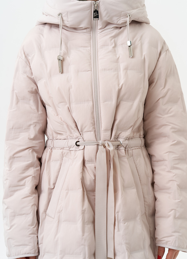 Женское утепленное пальто с капюшоном модель № 29942 универмаг малина