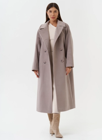 Женское двубортное пальто 