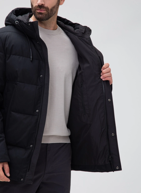 Мужской пуховик с капюшоном 