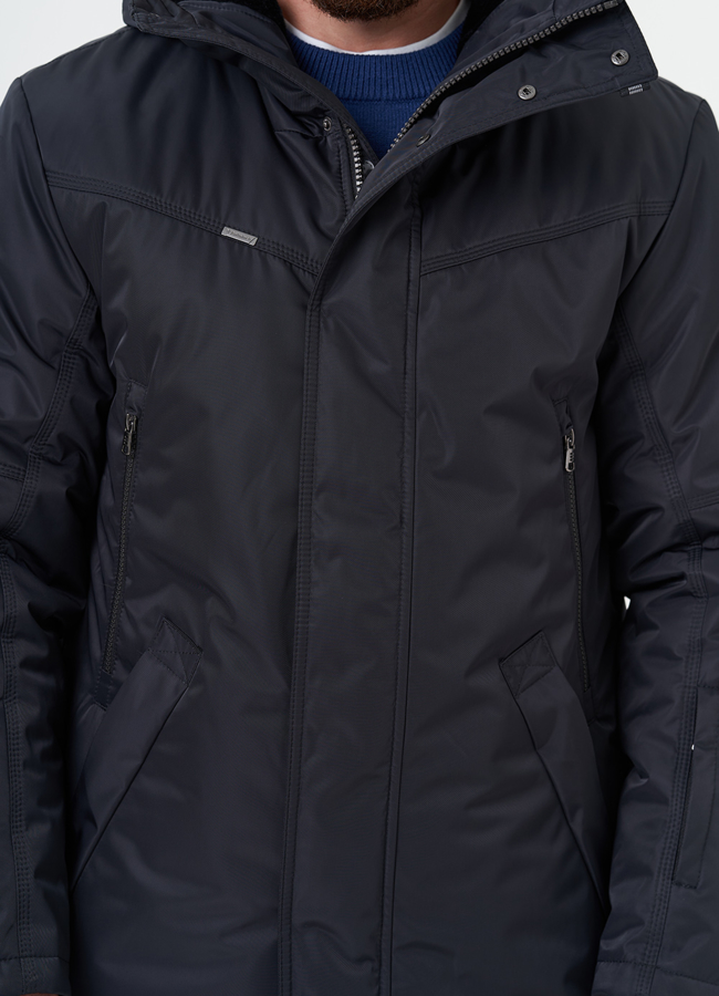 Мужской пуховик с капюшоном модель № 28274 универмаг малина