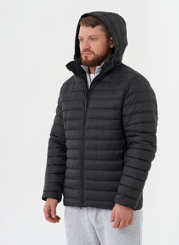 Стеганая куртка с капюшоном