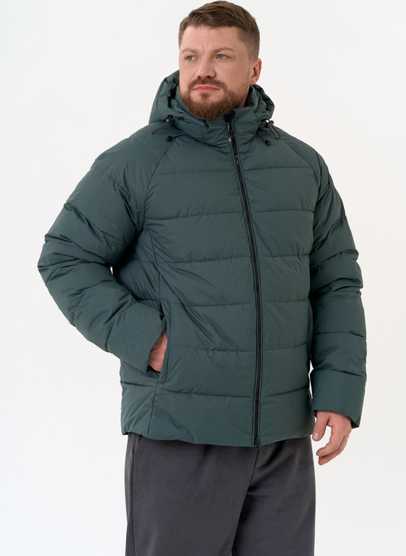 Мужской пуховик с капюшоном 