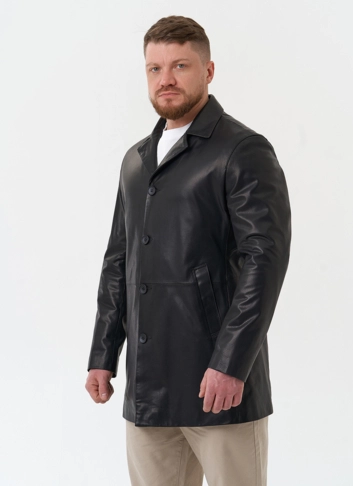 Мужской пиджак из натуральной кожи фото