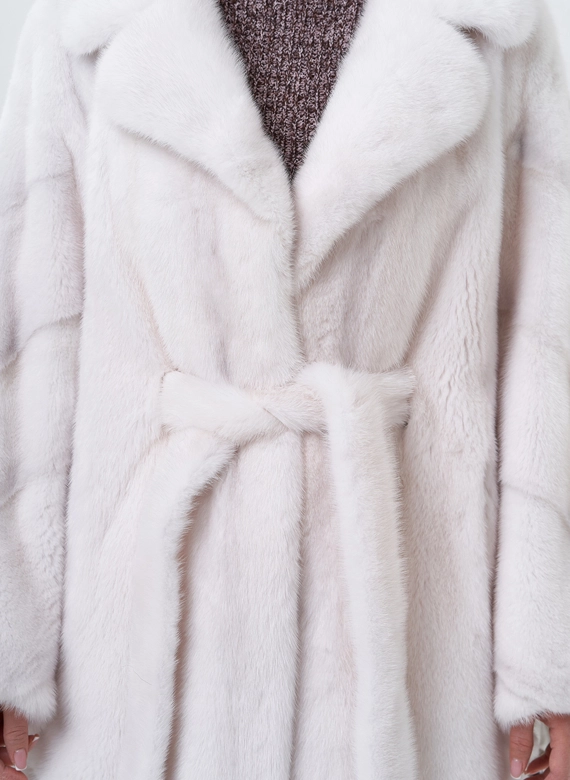 Светлая норковая шуба фото